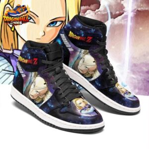 Android 18 High-Top Leather Sneakers Dragon Ball Custom Anime Gift For Fans 1