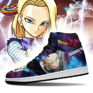 Android 18 High-Top Leather Sneakers Dragon Ball Custom Anime Gift For Fans 2