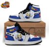 Blue White Manga Android 18 High-Top Leather Dragon Ball Z Shoes