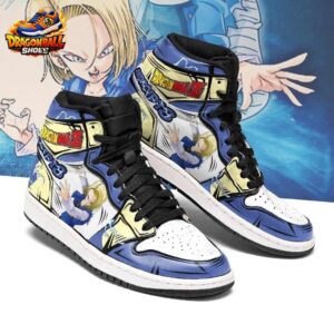 Android 18 High-Top Leather Sneakers Dragon Ball Streetwear Anime Gift For Fans 1