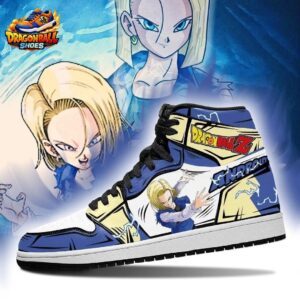 Android 18 High-Top Leather Sneakers Dragon Ball Streetwear Anime Gift For Fans 2