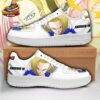 Blue White Red Ribbon Android 18 Low-Top Leather Dragon Ball Z Shoes