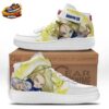 Android 18 Manga Mid-Top Sneakers – Black White Dragon Ball Shoes