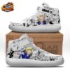 Android 18 Yellow Mid-Top Street Sneakers with Anime Artwork