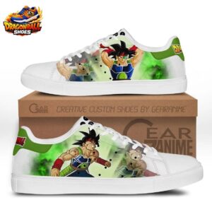 Dragon Ball Z Bardock Court Shoes with Green Saiyan Artwork