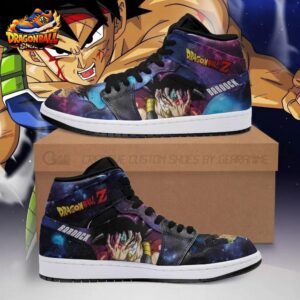 Purple Blue Galaxy High-Top Leather Dragon Ball Z Bardock Shoes