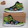 Turquoise Green Manga Bardock Low-Top Leather Dragon Ball Z Shoes