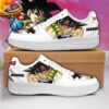 Turquoise Green Manga Bardock Low-Top Leather Dragon Ball Z Shoes