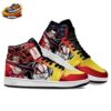 Broly Crimson Aura Mid-Top Street Sneakers with Fierce Anime Artwork