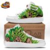 Broly Crimson Aura High-Top Leather Sneakers with Saiyan Battle Artwork