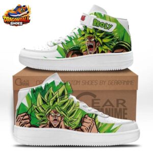 Legendary Super Saiyan Broly Green Mid-Top Street Sneakers