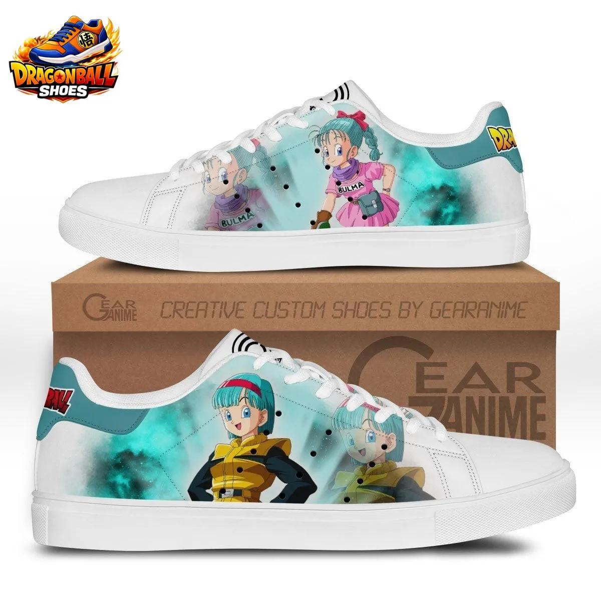 Bulma Aqua Comic Court Shoes with Colorful Dragon Ball Artwork Bulma Aqua Comic Court Shoes with Colorful Dragon Ball Artwork