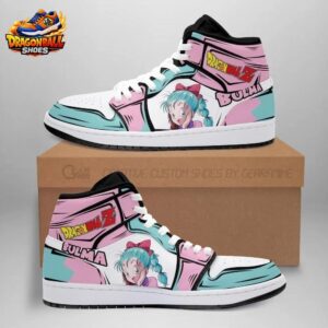 Bulma Pink Aqua Manga High-Top Dragon Ball Shoes