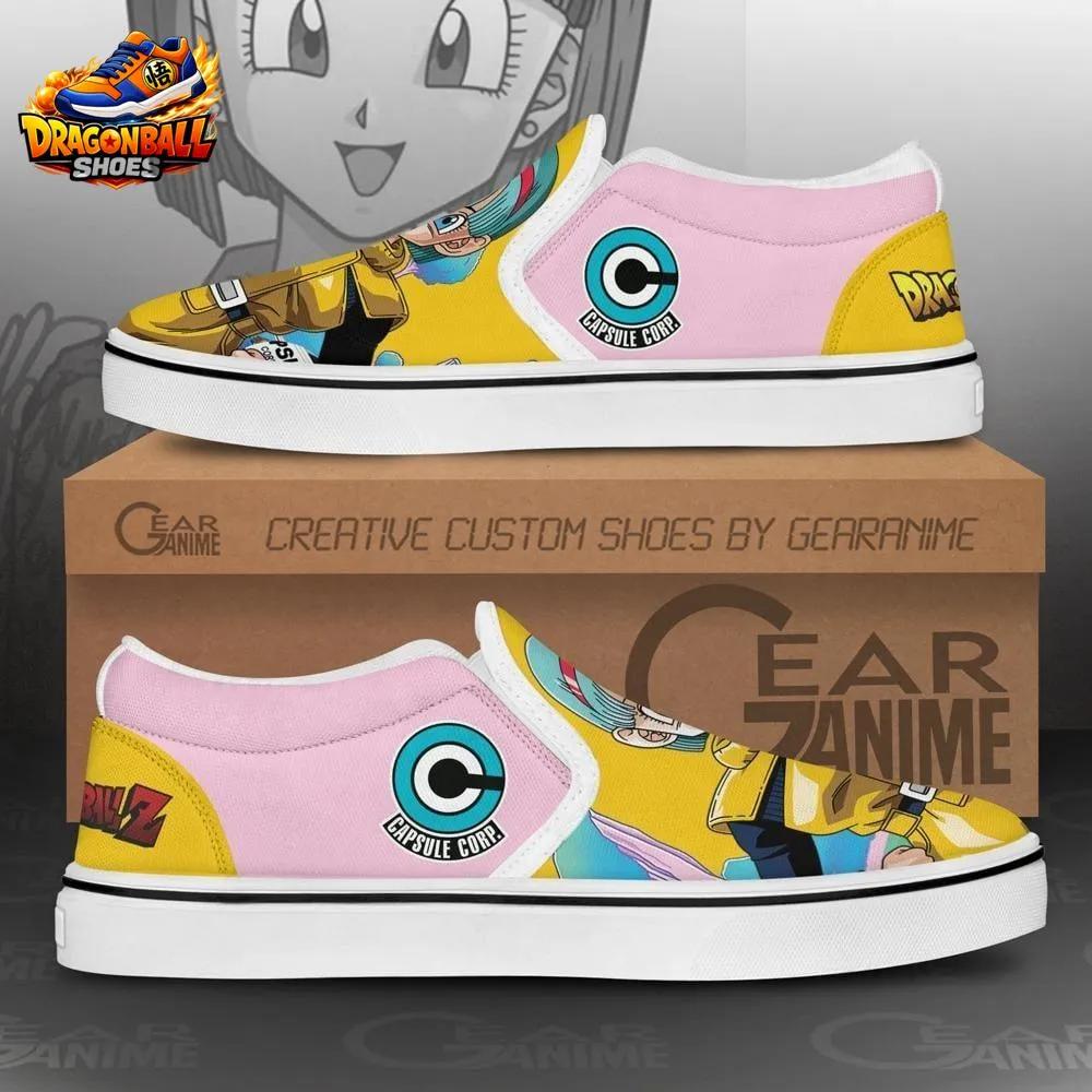Bulma Slip-On Canvas Dragon Ball Ultimate Anime Shoes For Fans Bulma Slip-On Canvas Dragon Ball Ultimate Anime Shoes For Fans