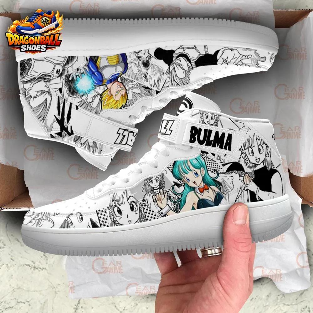 Bulma & Super Saiyan Vegeta Manga Strap Mid-Top Sneakers – White Dragon Ball Z Street Shoes Bulma & Super Saiyan Vegeta Manga Strap Mid-Top Sneakers – White Dragon Ball Z Street Shoes