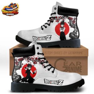 Chi Chi Red Sun Combat Boots with Dragon Ball Character Artwork