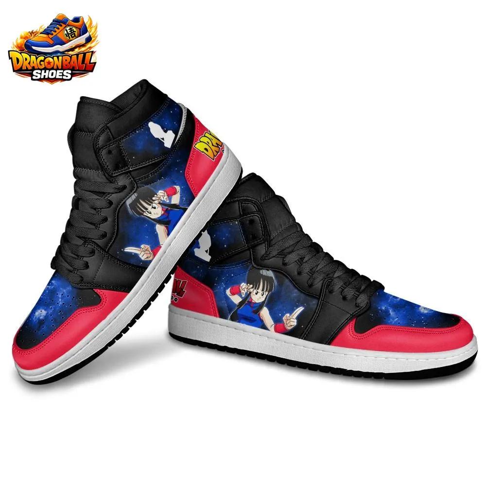 Chi Chi Galaxy High-Top Leather Sneakers with Blue Anime Artwork Chi Chi Galaxy High-Top Leather Sneakers with Blue Anime Artwork