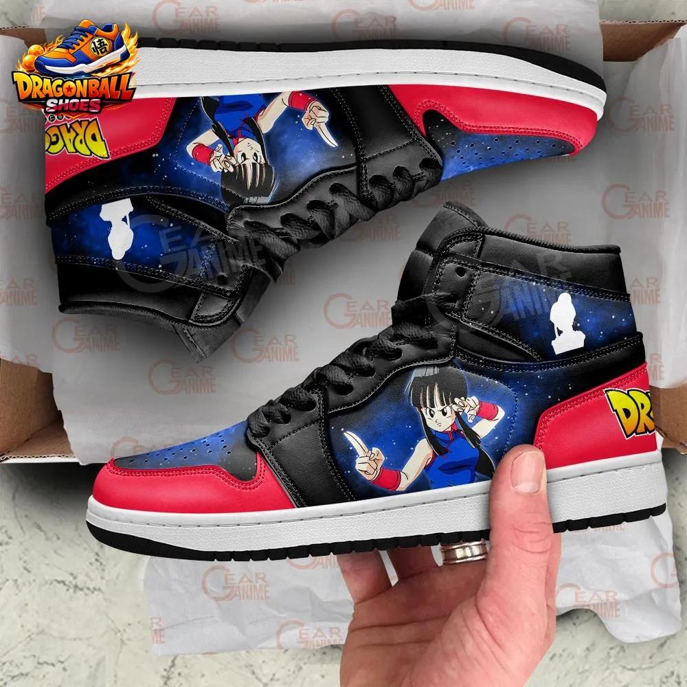 Chi Chi Galaxy High-Top Leather Sneakers with Blue Anime Artwork Chi Chi Galaxy High-Top Leather Sneakers with Blue Anime Artwork