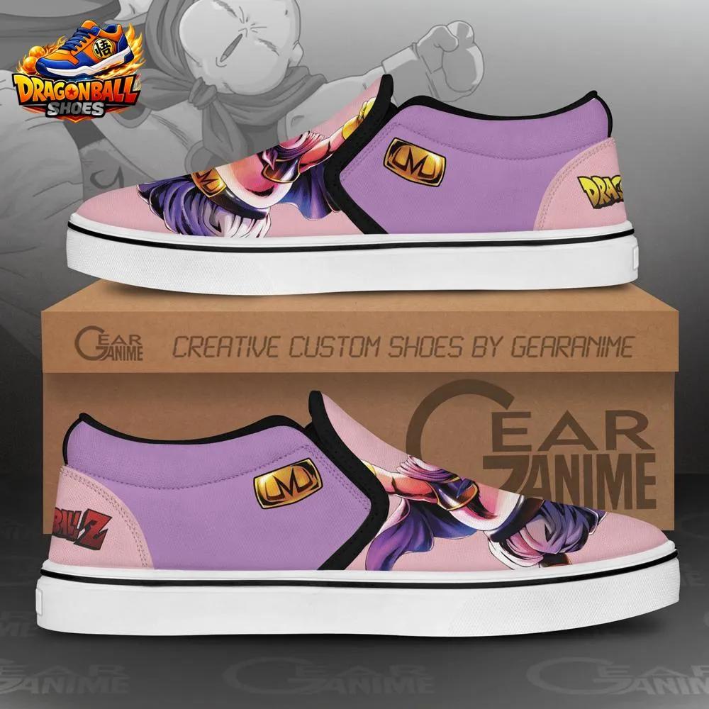 Fat Majin Buu Pink Slip-On Shoes – Dragon Ball Character Canvas Sneakers Fat Majin Buu Pink Slip-On Shoes – Dragon Ball Character Canvas Sneakers