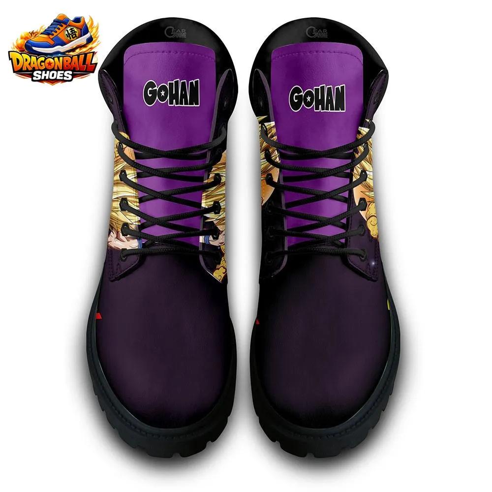 Super Saiyan Gohan Purple Combat Boots – Black Dragon Ball Lace-Up Shoes Super Saiyan Gohan Purple Combat Boots – Black Dragon Ball Lace-Up Shoes