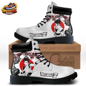 Gohan Japanese Ink Combat Boots – Red Sun Dragon Ball Anime Footwear