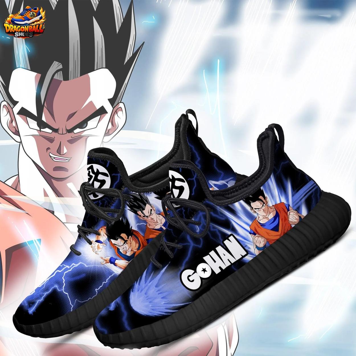 Gohan Electric Blue Reze Sneakers Dark Lightning Battle Art Gohan Electric Blue Reze Sneakers Dark Lightning Battle Art