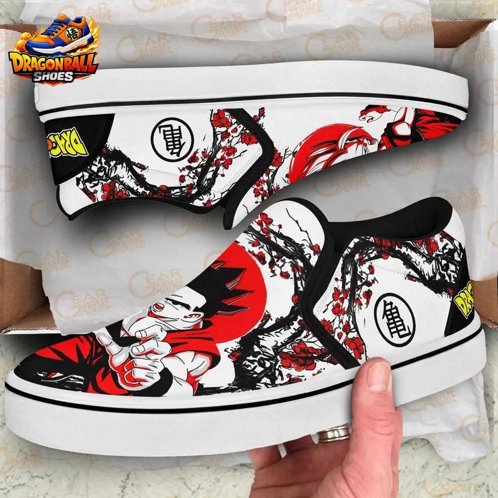Gohan Red Aura Slip-On Shoes – Japanese Ink Dragon Ball Canvas Sneakers Gohan Red Aura Slip-On Shoes – Japanese Ink Dragon Ball Canvas Sneakers