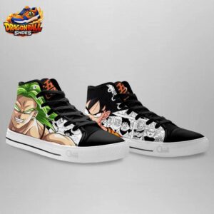 Goku Broly High Tops Canvas Shoes Dragon Ball Unique Anime Gift For Fans 2