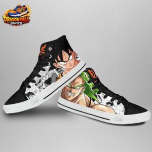Goku Broly High Tops Canvas Shoes Dragon Ball Unique Anime Gift For Fans 3
