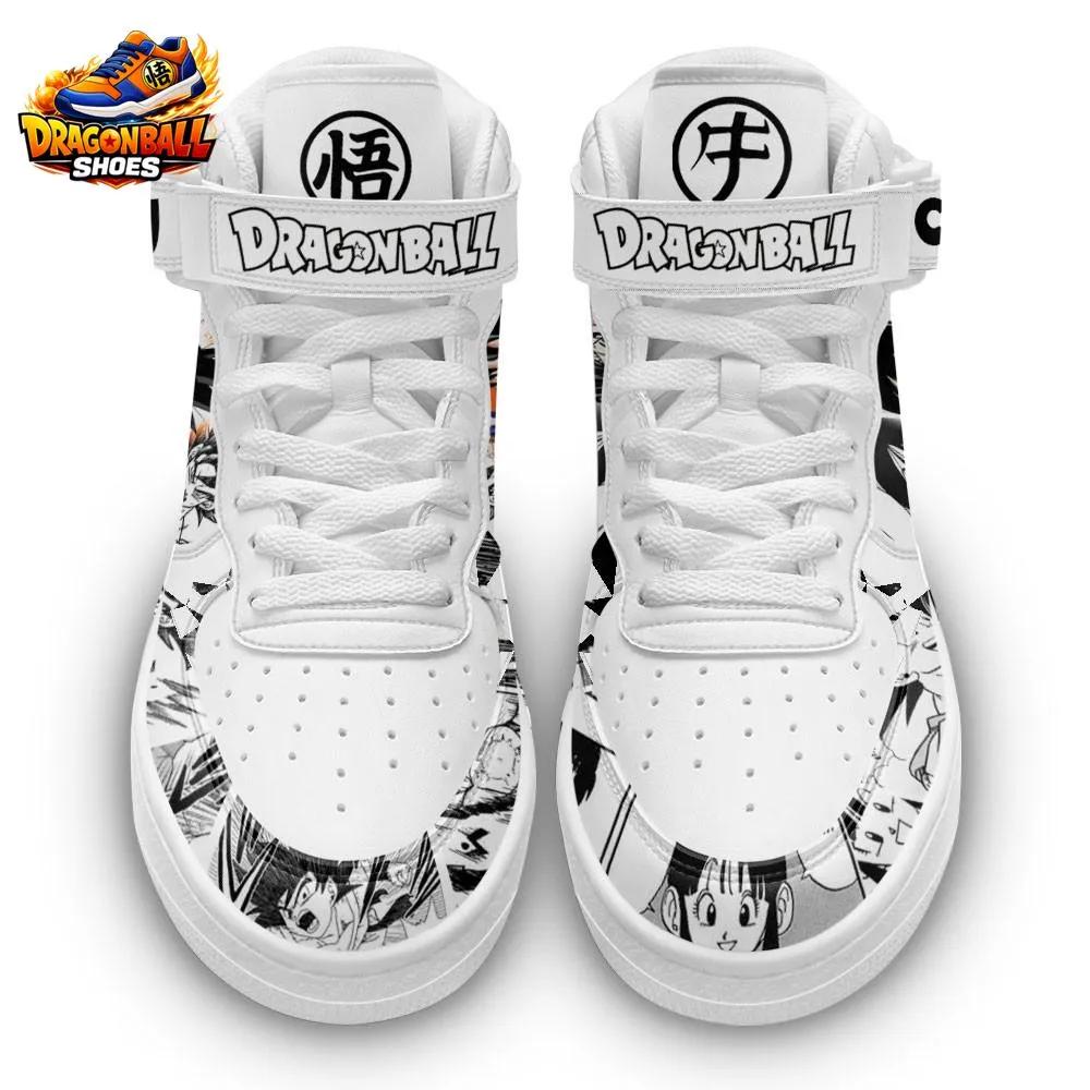 Goku Chi Chi Manga Mid-Top Sneakers – Dragon Ball Couple Shoes Goku Chi Chi Manga Mid-Top Sneakers – Dragon Ball Couple Shoes