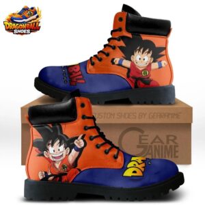 Kid Goku Combat Boots – Orange Blue Dragon Ball Anime Footwear