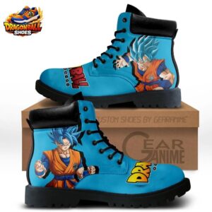 Super Saiyan Blue Goku Combat Boots – Cyan Dragon Ball Anime Footwear