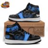Goku Vegeta Blue Black High-Top Sneakers Saiyan Battle Art