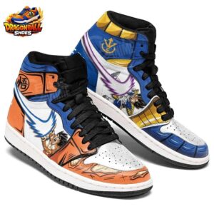 Goku Vegeta High-Top Leather Sneakers Dragon Ball Stylish Anime Gift For Fans 3