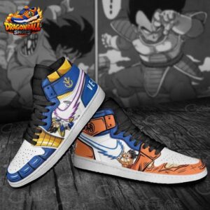 Goku Vegeta High-Top Leather Sneakers Dragon Ball Stylish Anime Gift For Fans 4