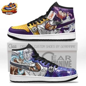 Goku Vegeta Purple Galaxy High-Top Dragon Ball Shoes