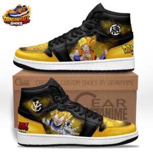 Goku Vegeta High-Top Sneakers Dragon Ball Gold Black