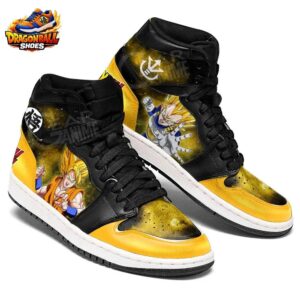 Goku Vegeta High-Top Leather Sneakers Dragon Ball Unique Collector Anime Sneakers 1