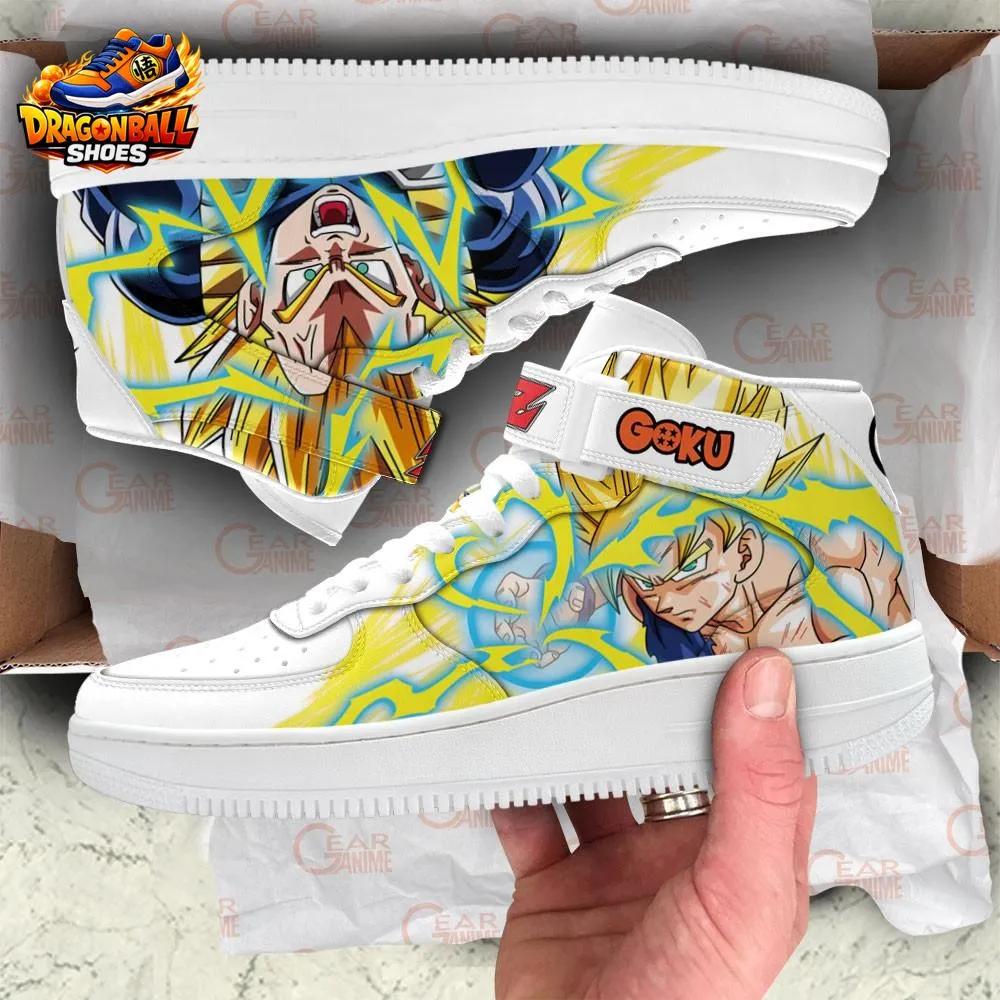 Goku Vegeta Super Saiyan Mid-Top Sneakers – Yellow Blue Dragon Ball Shoes Goku Vegeta Super Saiyan Mid-Top Sneakers – Yellow Blue Dragon Ball Shoes