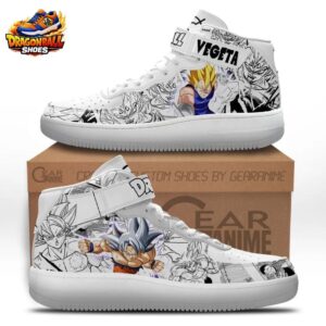 Goku Vegeta Mid-Top Shoes Dragon Ball Manga Style
