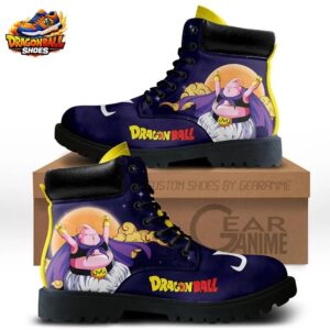 Majin Buu Purple Cape Combat Boots – Navy Yellow Dragon Ball Anime Footwear