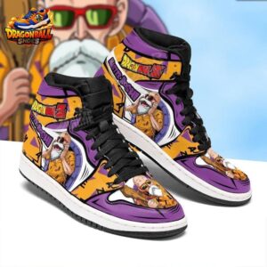 Master Roshi High-Top Leather Sneakers Dragon Ball Unique Otaku Fashion Shoes 1