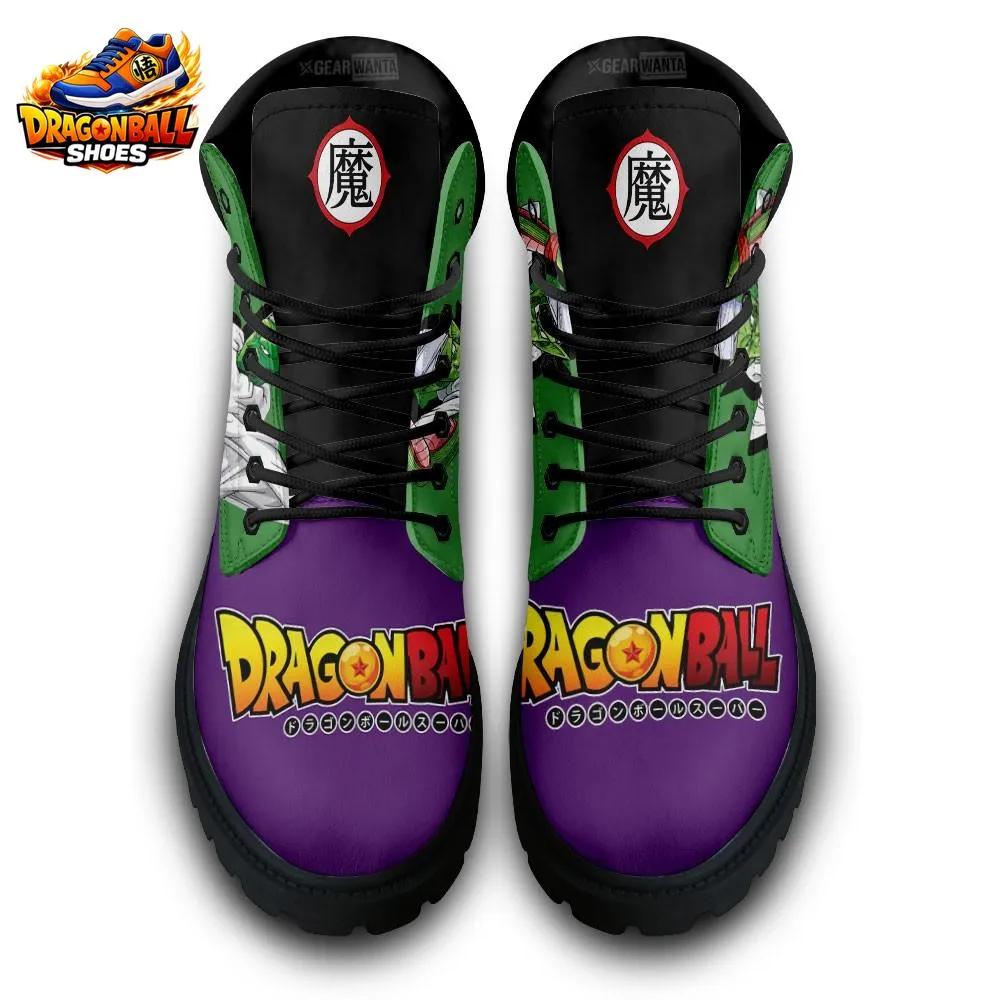 Piccolo Namekian Cape Combat Boots – Green Purple Dragon Ball Z Shoes Piccolo Namekian Cape Combat Boots – Green Purple Dragon Ball Z Shoes