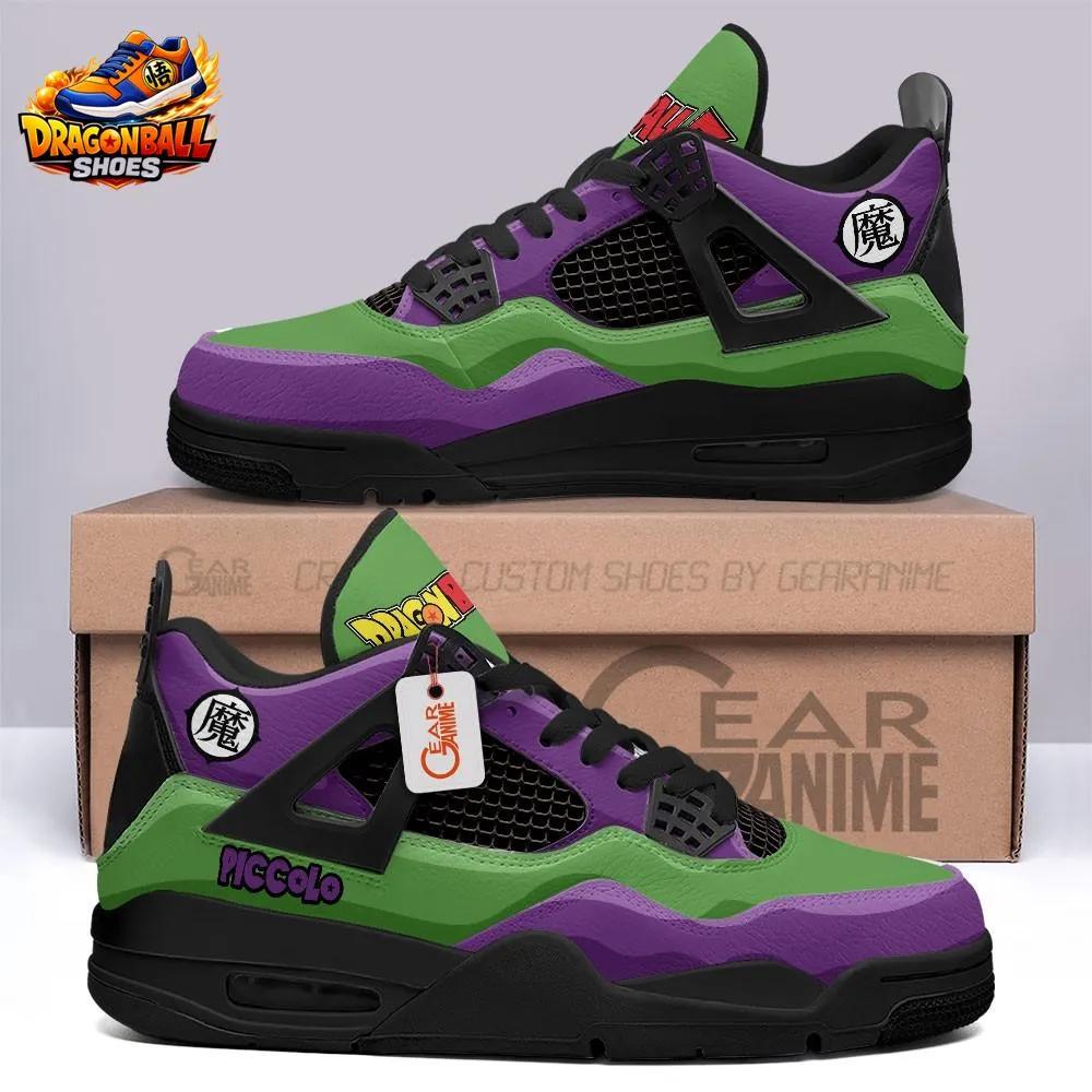 Piccolo Custom Name Retro V4 Sneakers – Green Purple Dragon Ball Shoes Piccolo Custom Name Retro V4 Sneakers – Green Purple Dragon Ball Shoes
