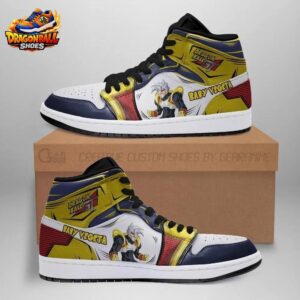Pink Yellow Badman High-Top Leather Dragon Ball Z Vegeta Shoes