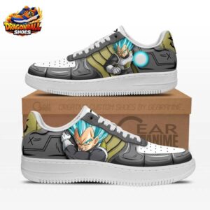 Gray Olive Energy Orb Super Saiyan Blue Low-Top Leather Dragon Ball Z Vegeta Shoes