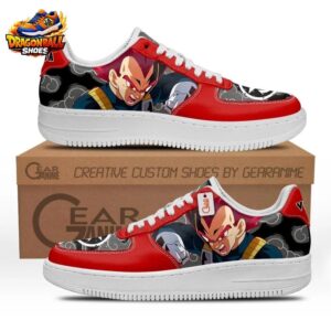Red Black Battle Vegeta Low-Top Leather Dragon Ball Z Vegeta Shoes