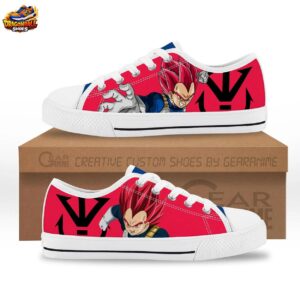 Red Black Super Saiyan God Low Top Dragon Ball Z Vegeta Shoes