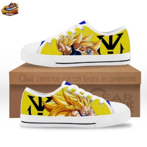 Yellow Black Golden Hair Vegeta Low Top Dragon Ball Z Vegeta Shoes