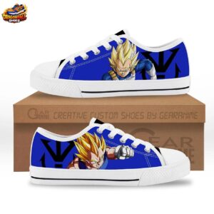 Blue White Super Saiyan Vegeta Low Top Dragon Ball Z Vegeta Shoes